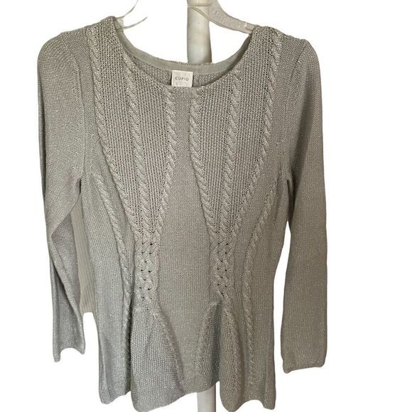 Cupio Sweaters - Cupio Silver Sweater - Size Large